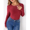 image:imageANRABESS Long Sleeve Shirts for Women Fleece Thermal TopsRed
