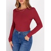 image:imageANRABESS Long Sleeve Shirts for Women Fleece Thermal TopsRed