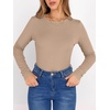 image:imageANRABESS Long Sleeve Shirts for Women Fleece Thermal TopsTan