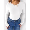 image:imageANRABESS Long Sleeve Shirts for Women Fleece Thermal TopsWhite