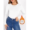 image:imageANRABESS Long Sleeve Shirts for Women Fleece Thermal TopsWhite