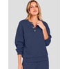 image:imageANRABESS Lounge Matching Set for Women 2 Piece Sets Sweatsuits Fall OutfitsNavy Blue