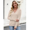 image:imageANRABESS Sweaters for Women Fall Lightweight Knit PulloverAlmond