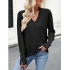 image:imageANRABESS Sweaters for Women Fall Lightweight Knit PulloverBlack