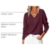 image:imageANRABESS Sweaters for Women Fall Lightweight Knit PulloverBurgund