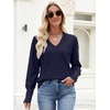 image:imageANRABESS Sweaters for Women Fall Lightweight Knit PulloverNavy Blue