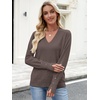 image:imageANRABESS Sweaters for Women Fall Lightweight Knit PulloverTaupe