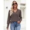 image:imageANRABESS Sweaters for Women Fall Lightweight Knit PulloverTaupe
