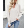 image:imageANRABESS Sweaters for Women Fall Lightweight Knit PulloverWhite