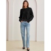 image:imageANRABESS Sweaters for Women Fall Oversized Wool Blend PulloverBlack