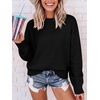 image:imageANRABESS Sweaters for Women Fall Oversized Wool Blend PulloverBlack