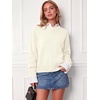 image:imageANRABESS Sweaters for Women Fall Oversized Wool Blend PulloverCream