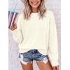 image:imageANRABESS Sweaters for Women Fall Oversized Wool Blend PulloverCream