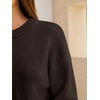 image:imageANRABESS Sweaters for Women Fall Oversized Wool Blend PulloverDark Brown