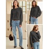 image:imageANRABESS Sweaters for Women Fall Oversized Wool Blend PulloverDark Grey