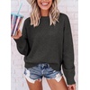 image:imageANRABESS Sweaters for Women Fall Oversized Wool Blend PulloverDark Grey