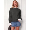 image:imageANRABESS Sweaters for Women Fall Oversized Wool Blend PulloverDark Grey
