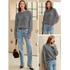 image:imageANRABESS Sweaters for Women Fall Oversized Wool Blend PulloverGrey