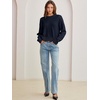 image:imageANRABESS Sweaters for Women Fall Oversized Wool Blend PulloverNavy Blue