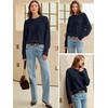 image:imageANRABESS Sweaters for Women Fall Oversized Wool Blend PulloverNavy Blue