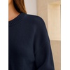 image:imageANRABESS Sweaters for Women Fall Oversized Wool Blend PulloverNavy Blue