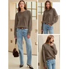 image:imageANRABESS Sweaters for Women Fall Oversized Wool Blend PulloverTaupe
