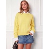 image:imageANRABESS Sweaters for Women Fall Oversized Wool Blend PulloverYellow