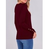 image:imageANRABESS Sweaters for Women Lightweight Buttons Long Sleeve Fall OutfitsDeep Red