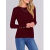 image:imageANRABESS Sweaters for Women Lightweight Buttons Long Sleeve Fall OutfitsDeep Red