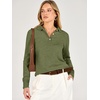 image:imageANRABESS Sweaters for Women Polo Collared Knit Long Sleeve PulloverArmy Green
