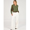 image:imageANRABESS Sweaters for Women Polo Collared Knit Long Sleeve PulloverArmy Green