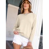 image:imageANRABESS Sweaters for Women Striped Top Long Sleeve Shirts Fall OutfitsApricot White Grey