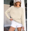 image:imageANRABESS Sweaters for Women Striped Top Long Sleeve Shirts Fall OutfitsApricot White Grey