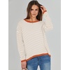 image:imageANRABESS Sweaters for Women Striped Top Long Sleeve Shirts Fall OutfitsApricot White Orange