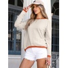 image:imageANRABESS Sweaters for Women Striped Top Long Sleeve Shirts Fall OutfitsApricot White Orange