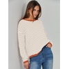 image:imageANRABESS Sweaters for Women Striped Top Long Sleeve Shirts Fall OutfitsApricot White Orange