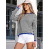 image:imageANRABESS Sweaters for Women Striped Top Long Sleeve Shirts Fall OutfitsBlack White Blue