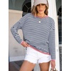 image:imageANRABESS Sweaters for Women Striped Top Long Sleeve Shirts Fall OutfitsBlue White Pink