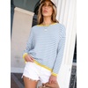 image:imageANRABESS Sweaters for Women Striped Top Long Sleeve Shirts Fall OutfitsBlue White Yellow