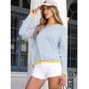 image:imageANRABESS Sweaters for Women Striped Top Long Sleeve Shirts Fall OutfitsBlue White Yellow