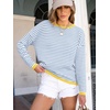 image:imageANRABESS Sweaters for Women Striped Top Long Sleeve Shirts Fall OutfitsBlue White Yellow