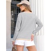 image:imageANRABESS Sweaters for Women Striped Top Long Sleeve Shirts Fall OutfitsGrey White Apricot
