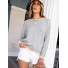 image:imageANRABESS Sweaters for Women Striped Top Long Sleeve Shirts Fall OutfitsGrey White Apricot