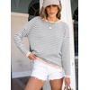 image:imageANRABESS Sweaters for Women Striped Top Long Sleeve Shirts Fall OutfitsGrey White Apricot