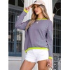 image:imageANRABESS Sweaters for Women Striped Top Long Sleeve Shirts Fall OutfitsPink Green