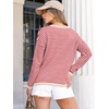 image:imageANRABESS Sweaters for Women Striped Top Long Sleeve Shirts Fall OutfitsRed White Apricot