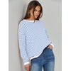 image:imageANRABESS Sweaters for Women Striped Top Long Sleeve Shirts Fall OutfitsWhite Blue