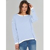 image:imageANRABESS Sweaters for Women Striped Top Long Sleeve Shirts Fall OutfitsWhite Blue