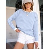 image:imageANRABESS Sweaters for Women Striped Top Long Sleeve Shirts Fall OutfitsWhite Blue