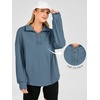 image:imageANRABESS Sweatshirt for Women Loose Fit Quarter Zip Pullover Fall OutfitsGrey Blue